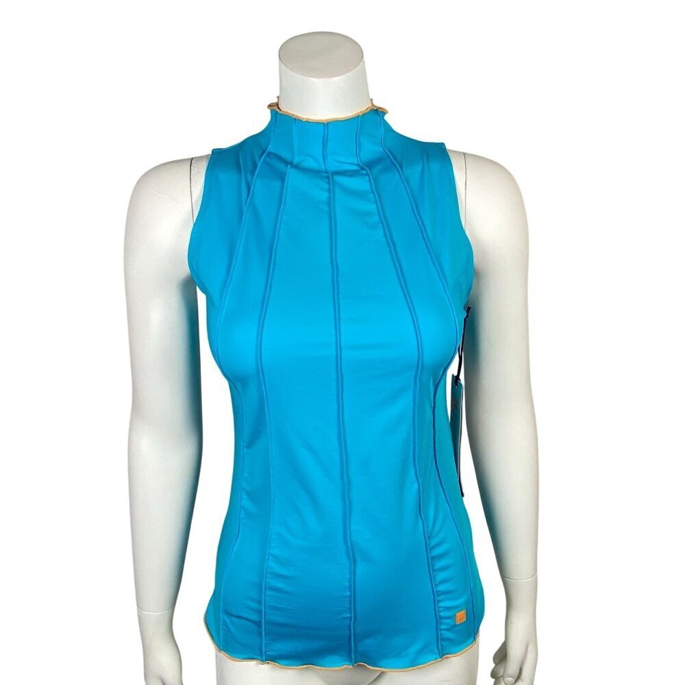 Fila Groundbreaker Full Coverage Tank Womens S Blue Ribbed Stretch Tennis